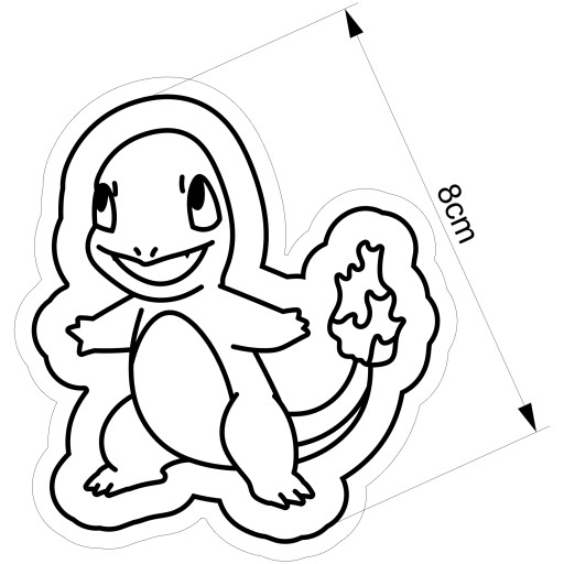Vykrajovač na sušienky Pokemon Charmander 2 8 cm