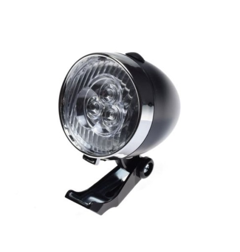 BICYKLOVÉ SVIETIDLO PREDNÉ RETRO 3 LED ČIERNA