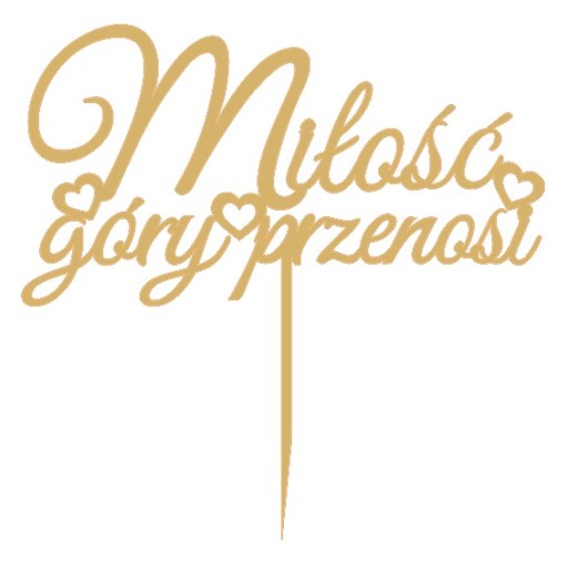 Love mountain topper pohybuje svadobná svadobná torta GOLD