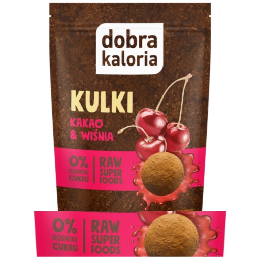 DOBRÉ KALÓRIE Višňové kakaové guličky Zdravé sladkosti bez cukru 58g. FIT
