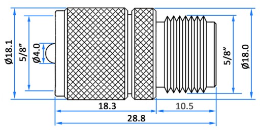 RF UHF/UC1/wt-N/gn 50Ohm anténny adaptér