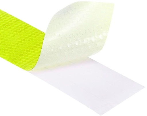 REFLEXNÁ PÁSKA SAMOLEPIACA NÁLEPKA ŽLTÁ FLUO VOŠTINA 10CM