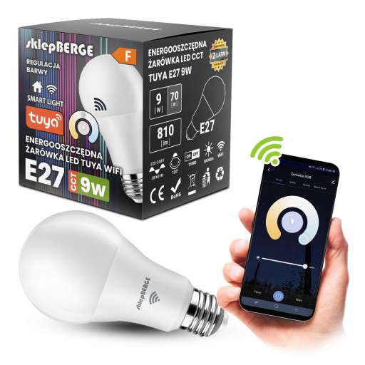 SMART E27 9W WW-NW-CW Wi-Fi LED žiarovka TUYA CCT