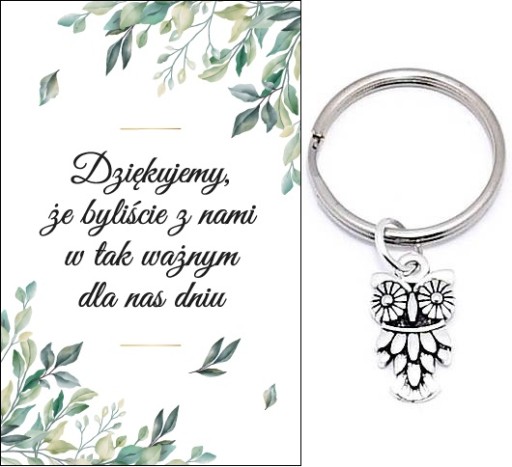 ĎAKUJEME HOSTÍM DARČEK SVADOBNÝ SVADOBNÝ SVADOBNÝ SOVA KĽÚČOVKA SPOMIENKY