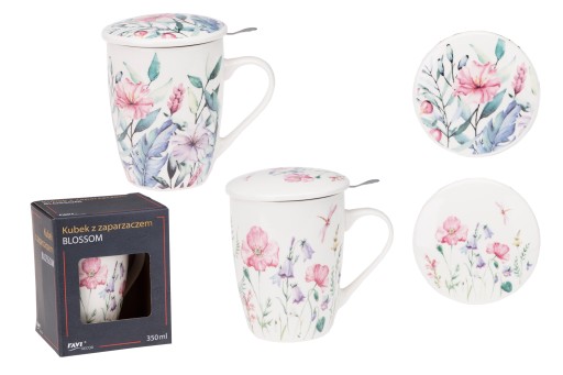 BLOSSOM porcelánový hrnček s vylúhovačom 350 ml 4175