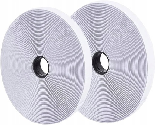 Samolepiaca páska na suchý zips 1,6 cm s lepidlom Silná 16 mm 1 m - biela
