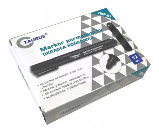 TAURUS TMP-01 PERMANENTNÝ ZNAČOVAČ okrúhly ČIERNA