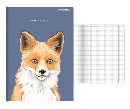 Zápisník A5 so 60 štvorcovými stranami Sweet Animals TOP2000