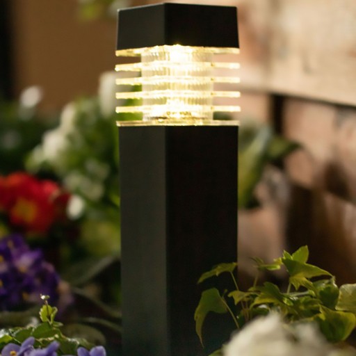 SOLAR LED záhradné svietidlo Black MARTIN