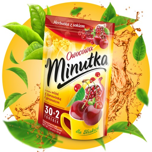Express Ovocný čaj so šťavou Čerešňa Brusnica Granátové jablko 32 T. Minutka