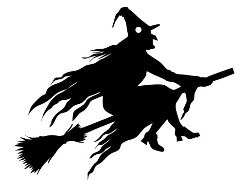 Halloweenska papierová čarodejnica 14 cm