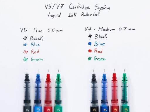 Guľôčkové pero pre 0,5mm náplň PILOT V5 + MODRÉ náplne 1+3