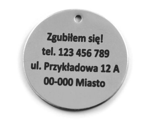 Identifikačný štítok psa - Nerezová oceľ