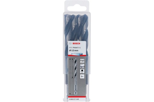 6-bodový vrták do kovu 12mm HSS POINTTEQ BOSCH