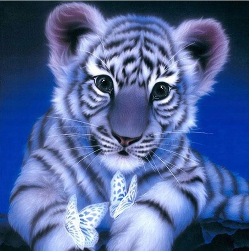 Diamantové vyšívanie Tiger Mosaic Diamond Picture 5D diamantové maľby