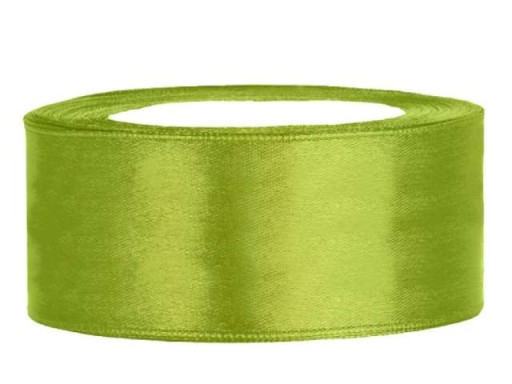 Saténová stuha 25 mm / 25 m jablkovo zelená