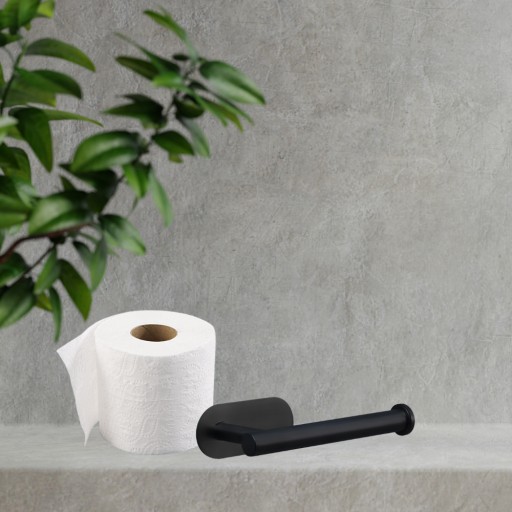 SAMOLEPIACI DRŽIAK NA TOALETNÝ PAPIER, ČIERNY LOFT