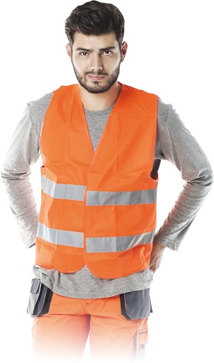 ORANŽOVÁ VÝSTRAŽNÁ VESTA, VEĽKOSŤ XXXL