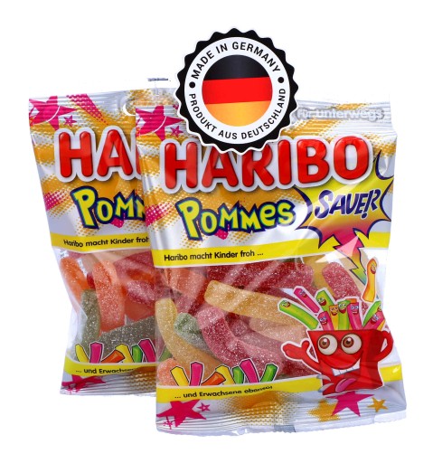 HARIBO Fruit Jelly Sour Fries 100g z Nemecka