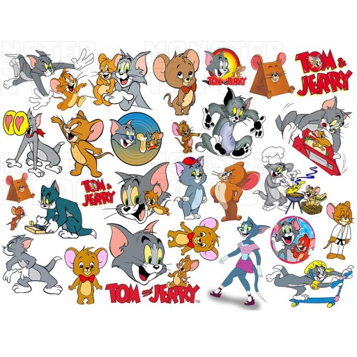 UMÝVAJÚCE DOČASNÉ TETOVANIE PRE DETI TOM A JERRY ORIGINÁLNE DIZAJNY