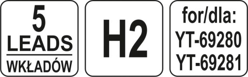 GRAPHITE H2 náplň do ceruziek, 5 ks YATO YT-69286