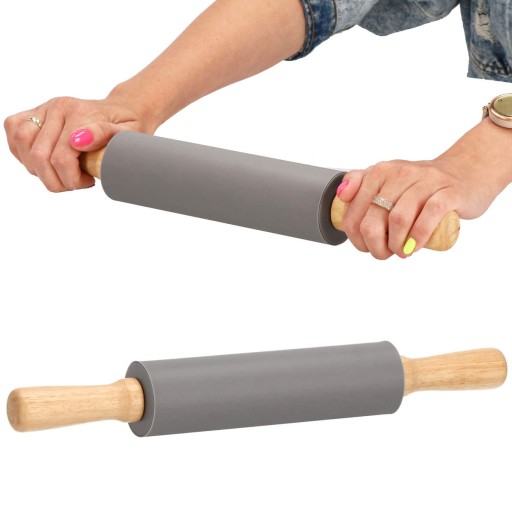 SILIKÓNOVÝ VALEC DO KUCHYNE NA PIZZOVÉ CESTO, OTOČNÝ, 38cm XXL, VEĽKÝ VALEC