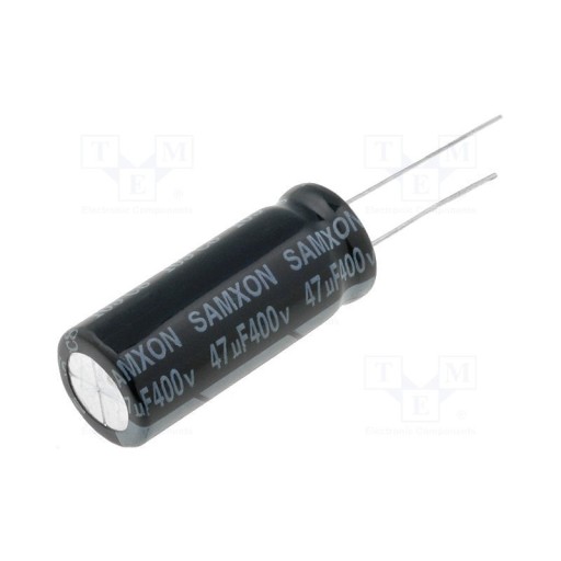 Kondenzátor 47uF/400V elektrolyt 105°C / 47/400