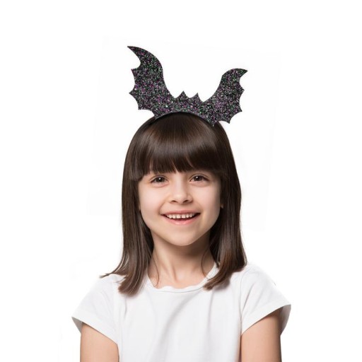 LESKLÝ HALLOWEEN BAT BAND, ČIERNA