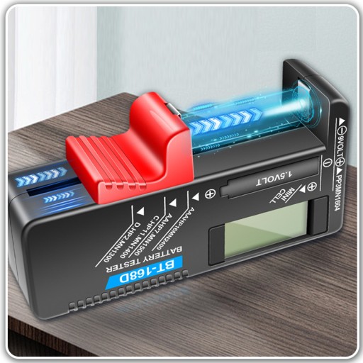 DIGITÁLNY TESTER BATERIE METER LCD VOLTMETER AA AAA C D 9V