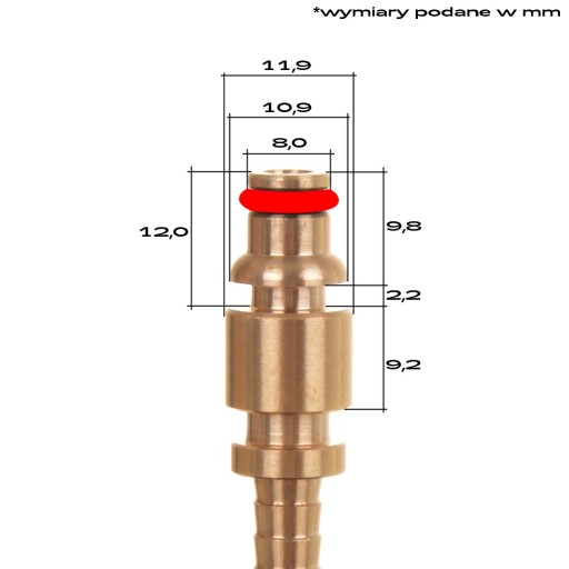 O-krúžok pre 8mm hadicu pre podložku Macallister
