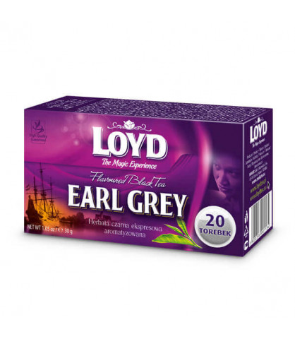 Expres čierny čaj Earl Grey Klasická príchuť + Bergamot 20T LOYD