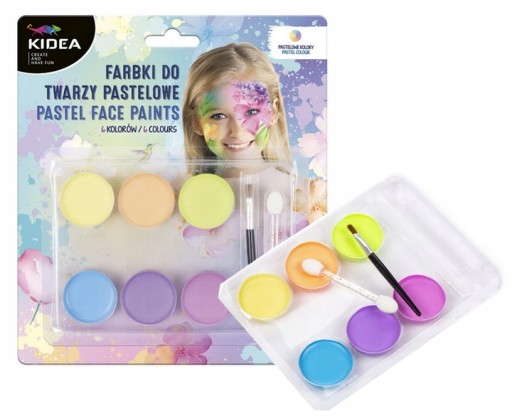 PASTELOVÉ FARBY NA TVÁR, 6 FARIEB