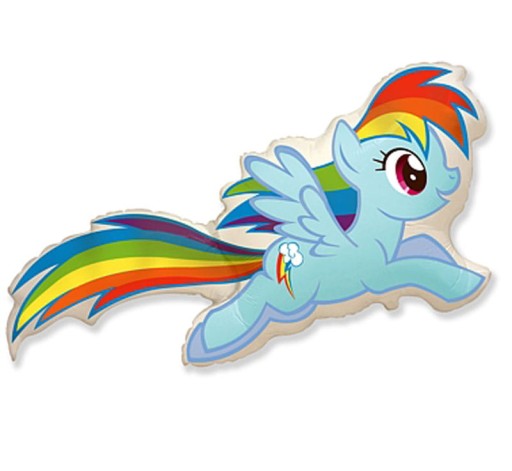 Fóliový BALÓN Poník RAINBOW DASH Poník NARODENINY Hel