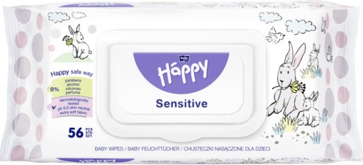 Bella Baby Happy SENSITIVE 56 vlhčených obrúskov