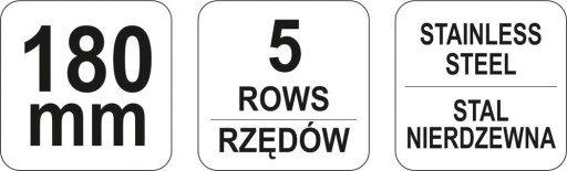Drôtená kefa, nerezový drôt, 5 radov, škrabka