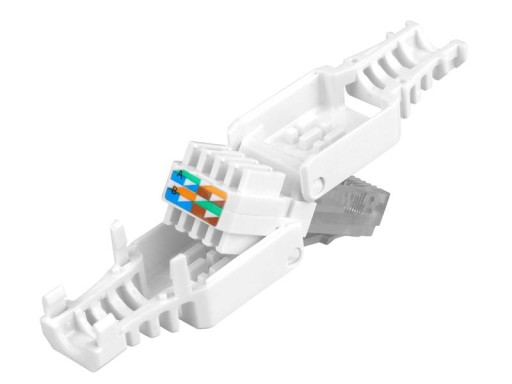 Zapojte konektor RJ45 bez použitia nástrojov do kábla LAN UTP internetová RJ svorka