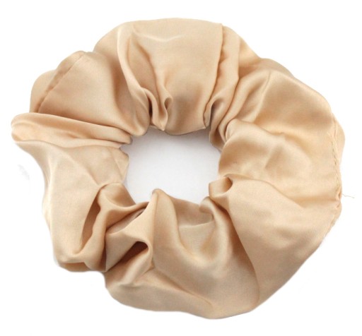 Gumička do vlasov SATÉNOVÉ gumičky BÉŽOVÁ elastická BEZPEČNÁ