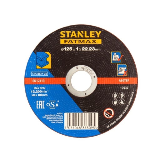 STA32637-QZ Kovové a oceľové rezné kotúče 125x1x22 STANLEY FATMAX