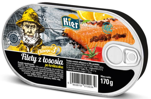 Filé z lososa kráľovského v konzerve Omega 3 170g KIER