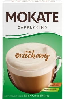 1x 160g MOKATE Cappuccino s orechmi (8x20g)
