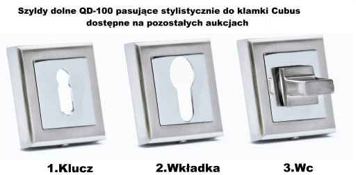 Rukoväť CUBUS Nikel/Chróm štvorcový tanier