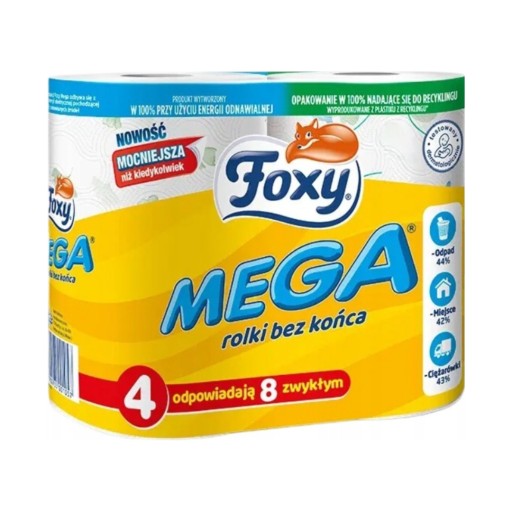 Toaletný papier Foxy Mega 4 rolky - XXL
