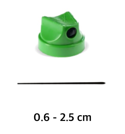 ZELENO-ČIERNA TRYSKA 0,6 - 2,5 cm NÁSTRIEK