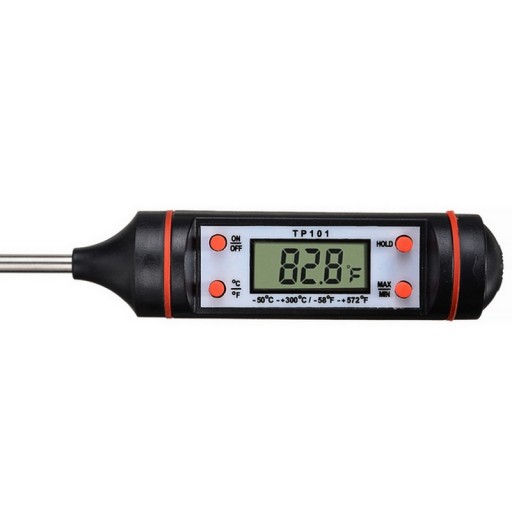 LCD KUCHYNSKÝ TEPLOMER, MÄSO, VÍNO, 300°C