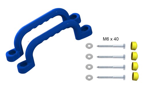 SLNKO - IHRISKO RÚČKY 240 mm - 2 ks S MODRÝMI SKRUTKAMI ÁNO