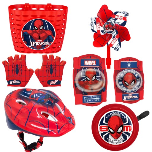 BICYKEL ČEPOVÝ KOLESKO KOLOBEŽKA BICYKEL SPIDERMAN