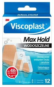 VISCOPLAST Max Hold vodeodolné náplasti 12 kusov