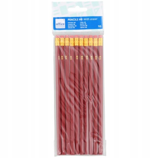 CERUZKY S GUMA SADA 10 HB ŠKOLSKÝCH ceruziek Office Essentials