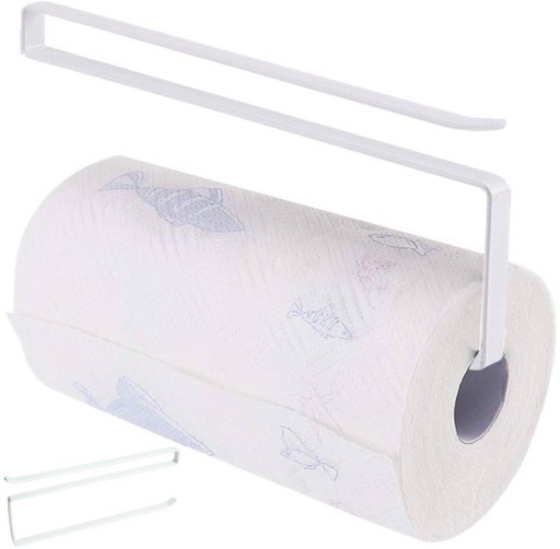 KOVOVÝ KUCHYŇSKÝ VEŠIAK ÚCHYTKA NA PAPIEROVÉ Utierky, BIELY PAPIER