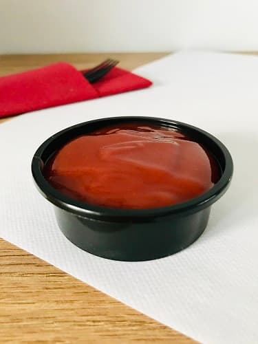 Nádoby na omáčku, čierne, opakovane použiteľné nádoby na omáčku, dip, jedlo, 50 ml